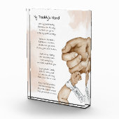Hold My Hand Daddy Keepsake Poem Dad Gift Photo Block | Zazzle