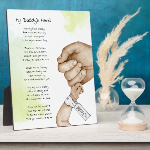 Hold My Hand Daddy Keepsake Poem Dad Gift Plaque