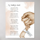 Hold My Hand Daddy Keepsake Poem Dad Gift Poster | Zazzle