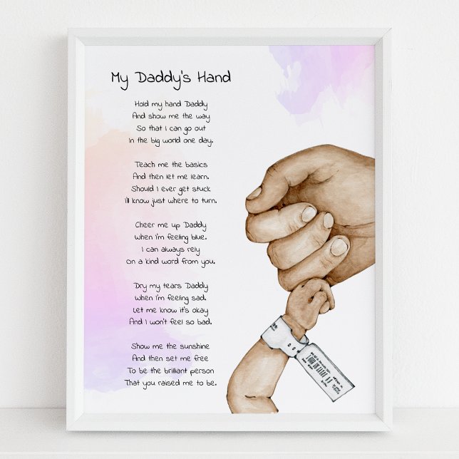 Hold My Hand Daddy Keepsake Poem Dad Gift Poster (Creator Uploaded)