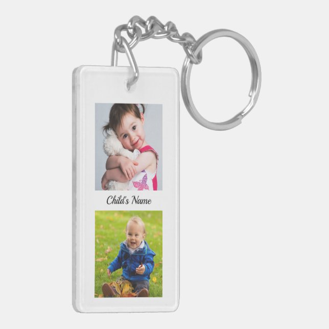 Hold My Hand Daddy Poem from Toddler PHOTO Gift Keychain (Back Left)