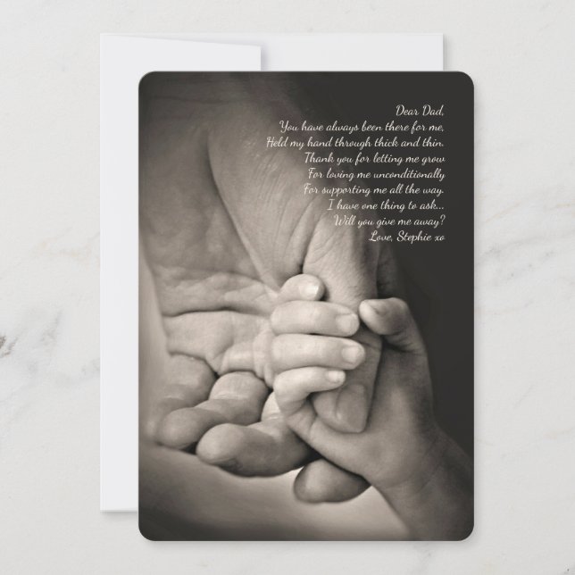 Hold My Hand Father Request Card (Front)