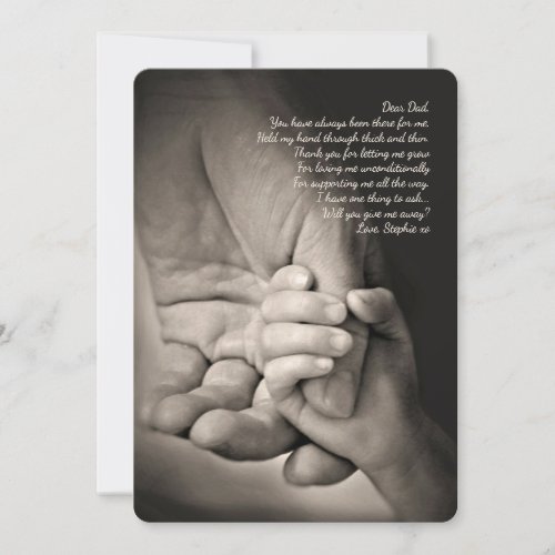 Hold My Hand Father Request Card