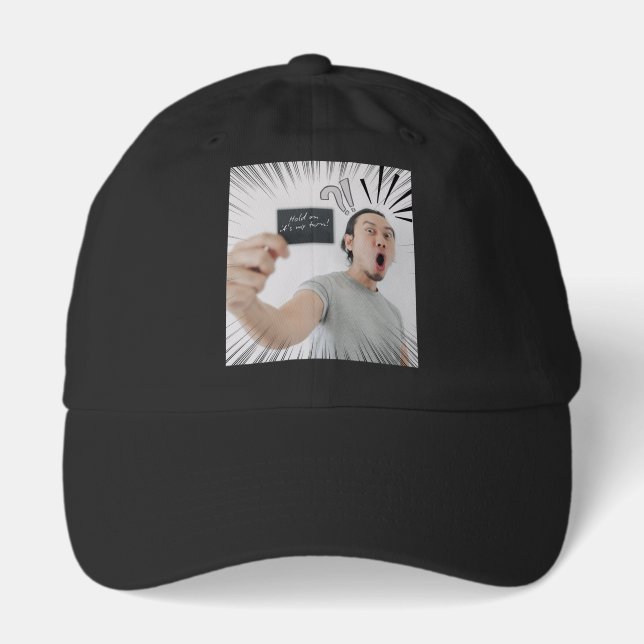 Hold On It’s My Turn! – Comic Expression Design Hat (Front)