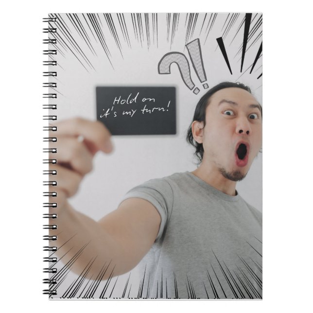 Hold On It’s My Turn! – Comic Expression Design Notebook (Front)