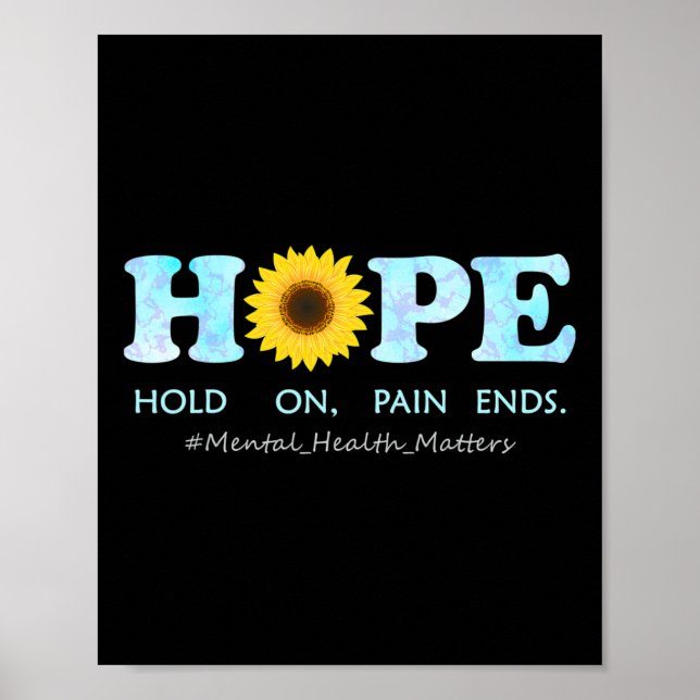 Hold On Mental Health Awareness  Poster (Front)