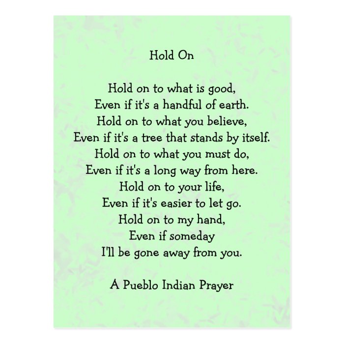 hold on prayer postcards