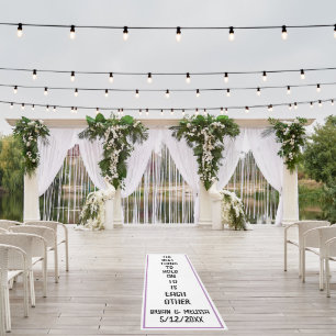 Hold On To Each Other Personalized Wedding Outdoor Rug