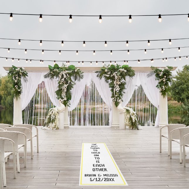 Hold On To Each Other Personalized Wedding Outdoor Rug (Insitu (Wedding 1))