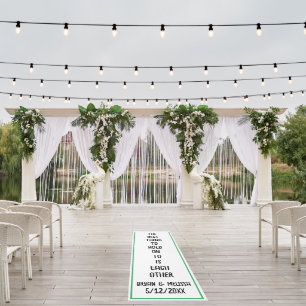 Hold On To Each Other Personalized Wedding Outdoor Rug