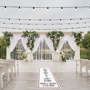Hold On To Each Other Personalized Wedding Outdoor Rug
