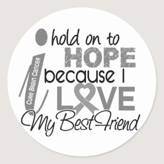 Hold On To Hope Best Friend Brain Cancer Classic Round Sticker