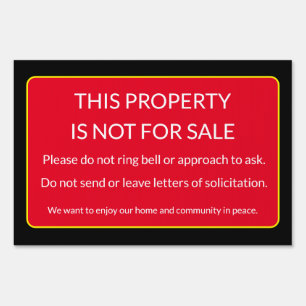 Hold on to your home! Property not for Sale sign
