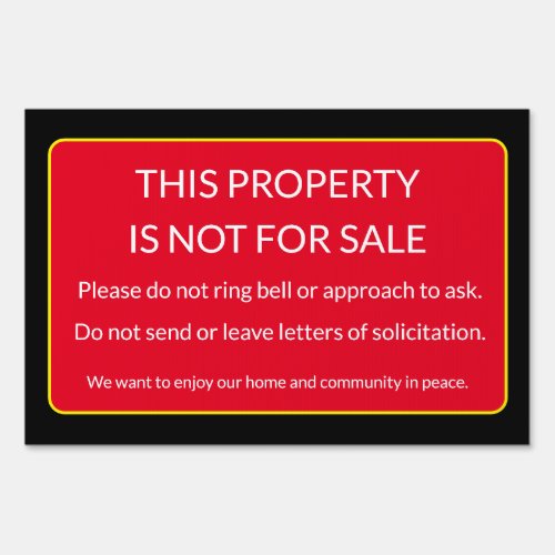 Hold on to your home Property not for Sale sign