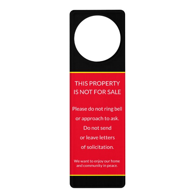 Hold on to your home! Property not for Sale sign (Front)