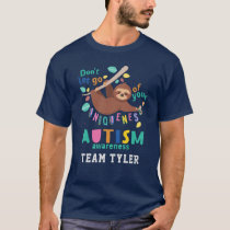 Hold On To Your Uniqueness Autism Awareness Sloth T-Shirt