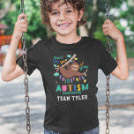 Hold On To Your Uniqueness Autism Awareness T-Shirt<br><div class="desc">Don't Let Go of Your Uniqueness Autism Awareness design featuring a sloth hanging on a tree branch and not letting go. Cute,  bright,  and fun design for your Awareness campaign,  events as well as adding to your home decor

Add your team name by clicking the "Personalize" button above</div>