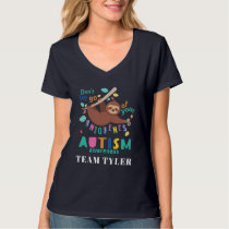 Hold On To Your Uniqueness Sloth Autism Awareness T-Shirt