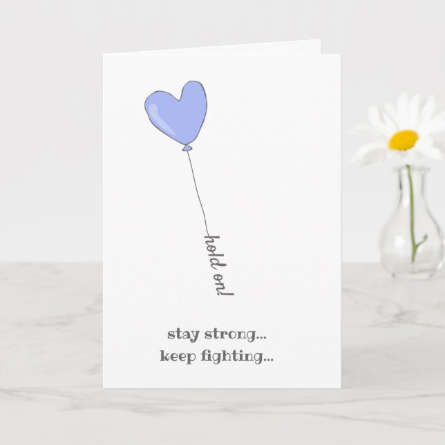 Hold on! Together we will beat this - Beat Cancer Card (Small Plant)