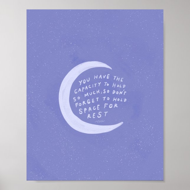 Hold Space for Rest - Purple Bedroom Decor (Front)