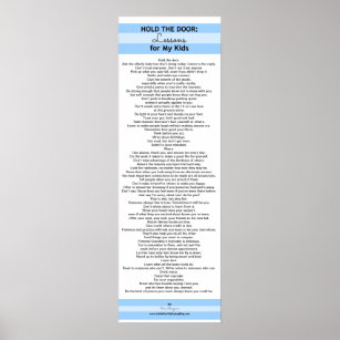 Hold the Door: Lessons for My Kids POSTER