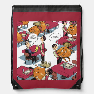 Hold The Onion Funny Drawstring Backpack