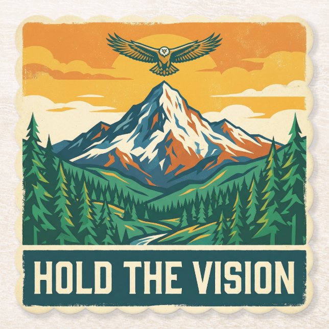 Hold The Vision Paper Coaster (Front)