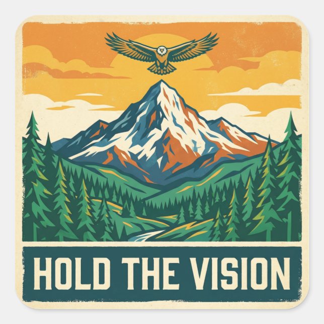 Hold The Vision Square Sticker (Front)