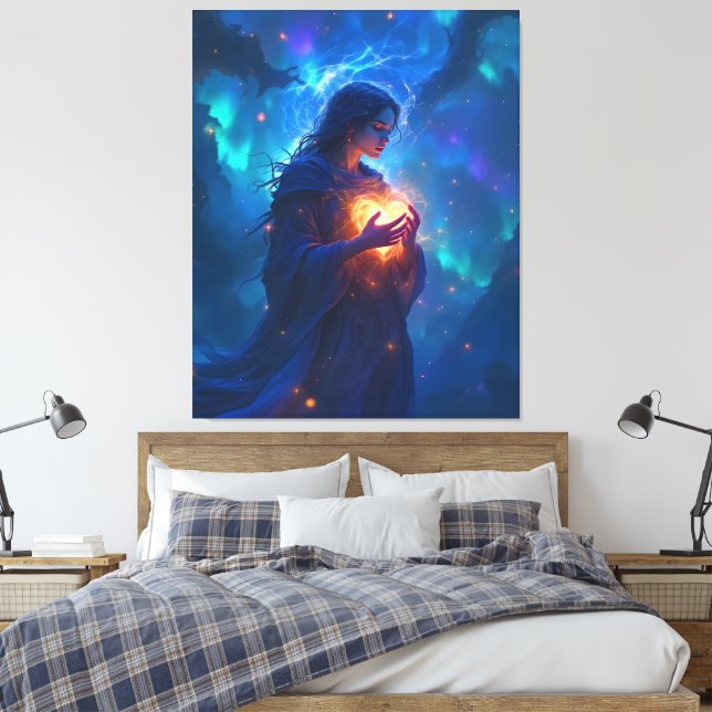 Hold your heart forever, I miss you, sympathy  Canvas Print (Insitu(Bedroom))