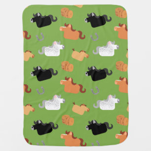 Hold Your Horses Baby Blanket