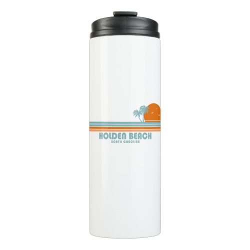 Holden Beach North Carolina Sun Palm Trees Thermal Tumbler