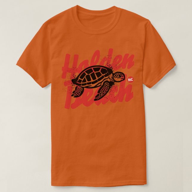 Holden Beach North olina Sea Turtle T-Shirt (Design Front)