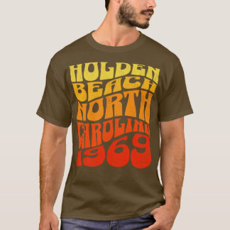 Holden Beach North olina Wavy Summertime T-Shirt
