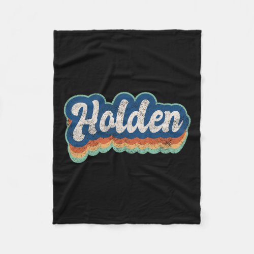 Holden First Name Boy Vintage Style 70s 80s Person Fleece Blanket