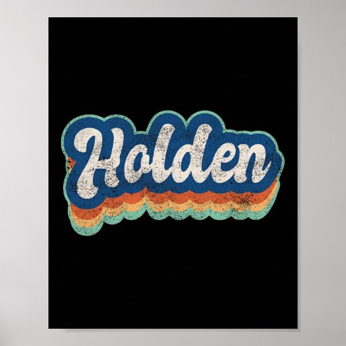 Holden First Name Boy Vintage Style 70s 80s Person Poster