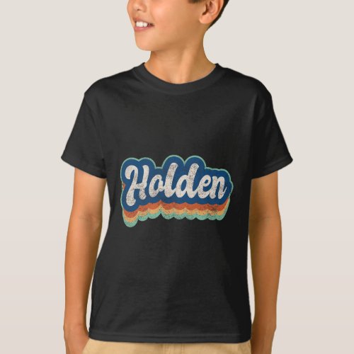 Holden First Name Boy Vintage Style 70s 80s Person T_Shirt