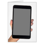 Holding a phablet (Front)