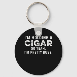 Holding Cigar Smoker Humidor Tobacco Cigars Lover  Keychain