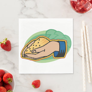 Holding Corn Paper Napkins