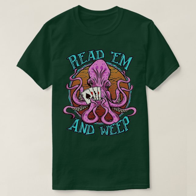 Holding Four Aces Poker   For Poker Players  T-Shirt (Design Front)