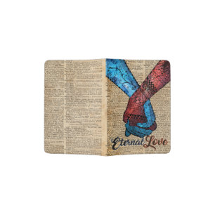 Holding Hands,Eternal Love,Space Dictionary Art Passport Holder