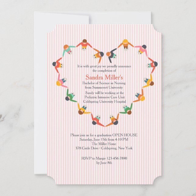 Holding Hands Graduation Invitation (Front)