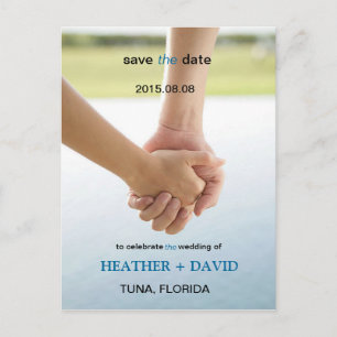 Holding Hands l Save The Date Photo Postcard