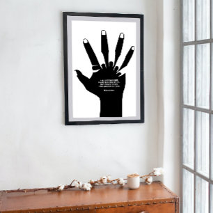 Holding Hands Modern Art Black and White Vows Framed Art