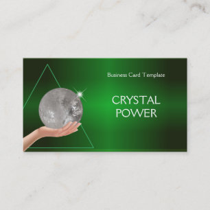 Holding Healing Crystal Ball Business Card