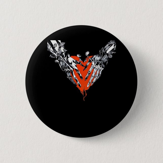 Holding Heart Classic Design Button (Front)