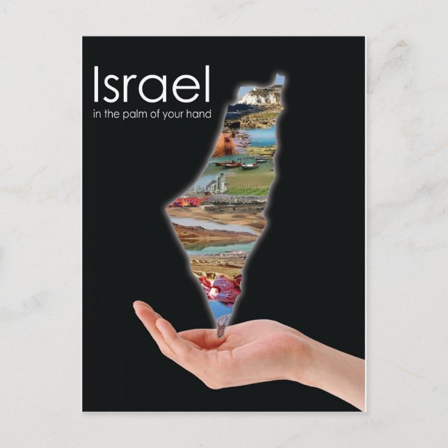 holding israel postcard (Front)