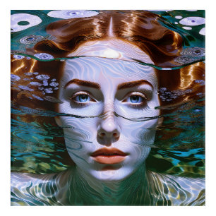 "Holding My Breath" - Women In Water Acrylic Print