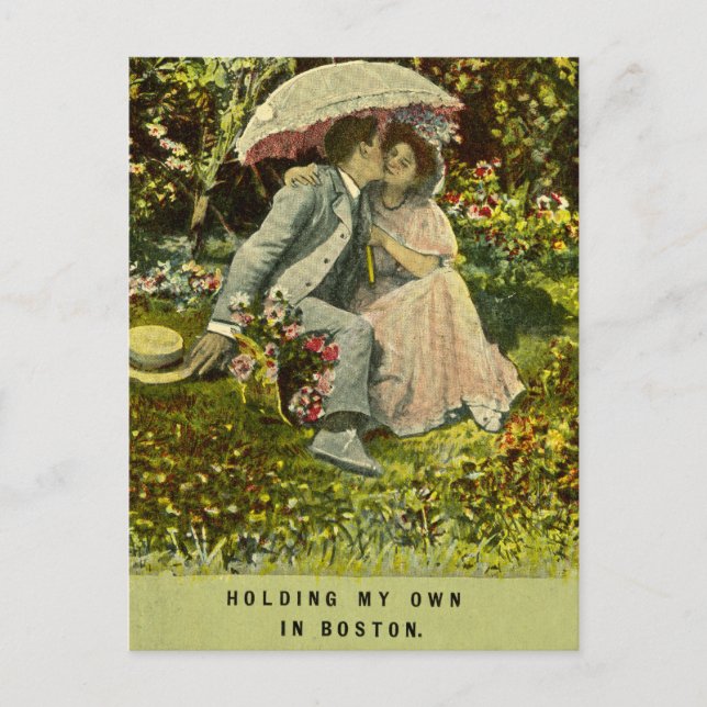 Holding My Own in Boston Postcard (Front)