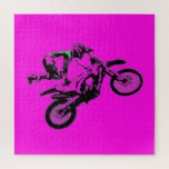 Holding On - Freestyle Motocross Stunt Jigsaw Puzzle